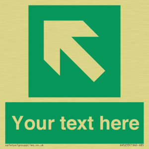 Custom Arrow Top Left Sign